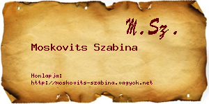 Moskovits Szabina névjegykártya